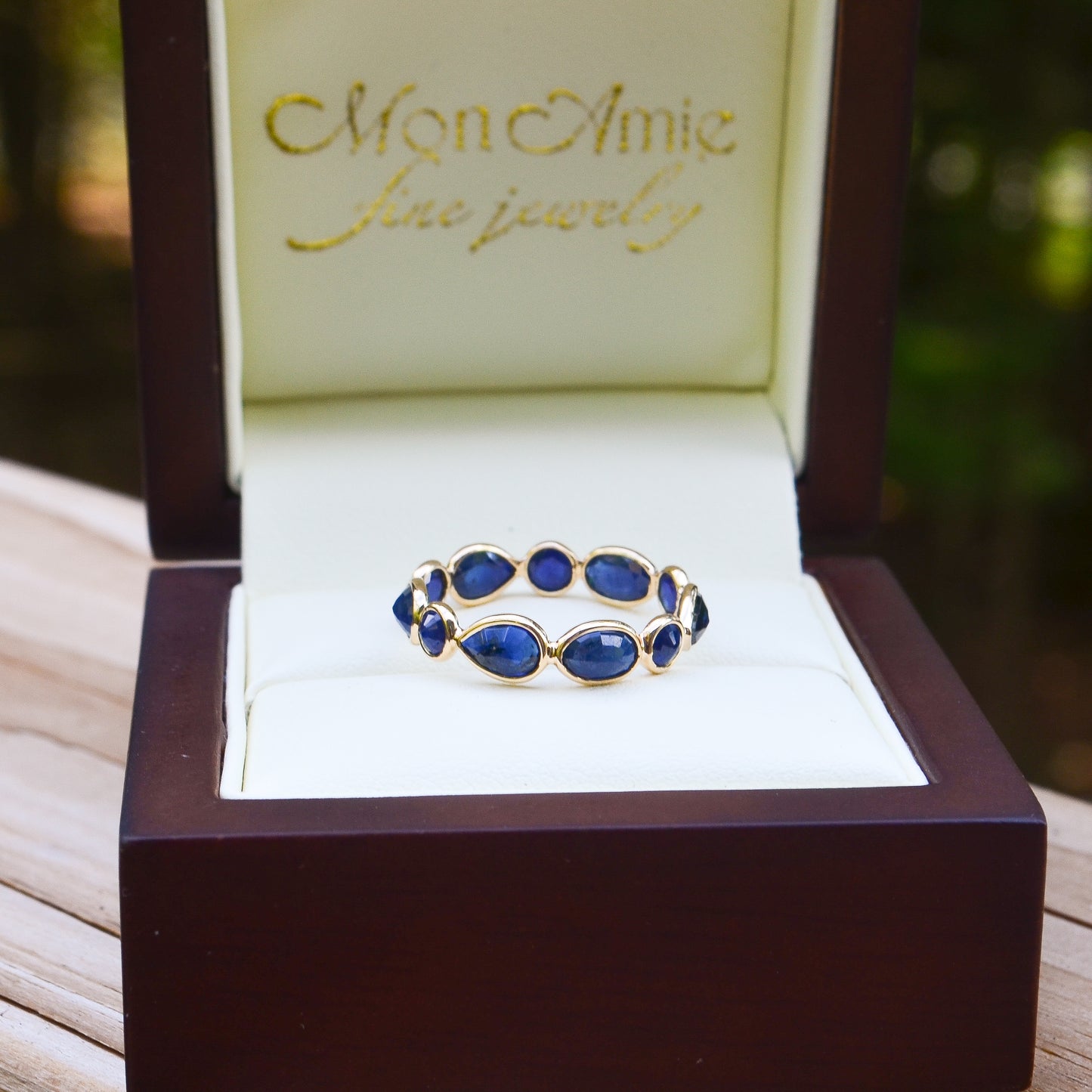 14kY 5.04cttw Sapphire Slice Eternity Ring RZ6700 - 8