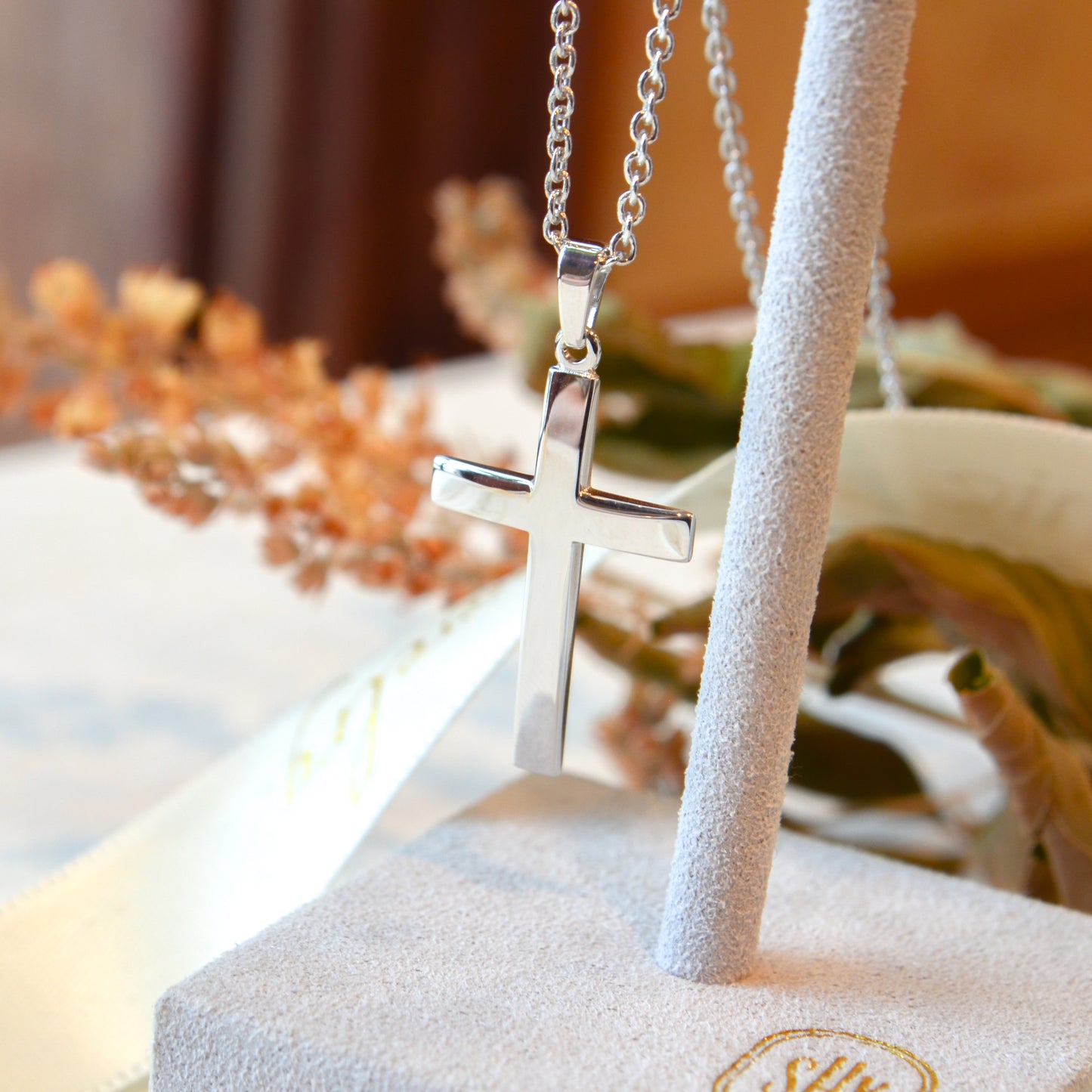 SS 24.5mm Cross Necklace SNF56MN