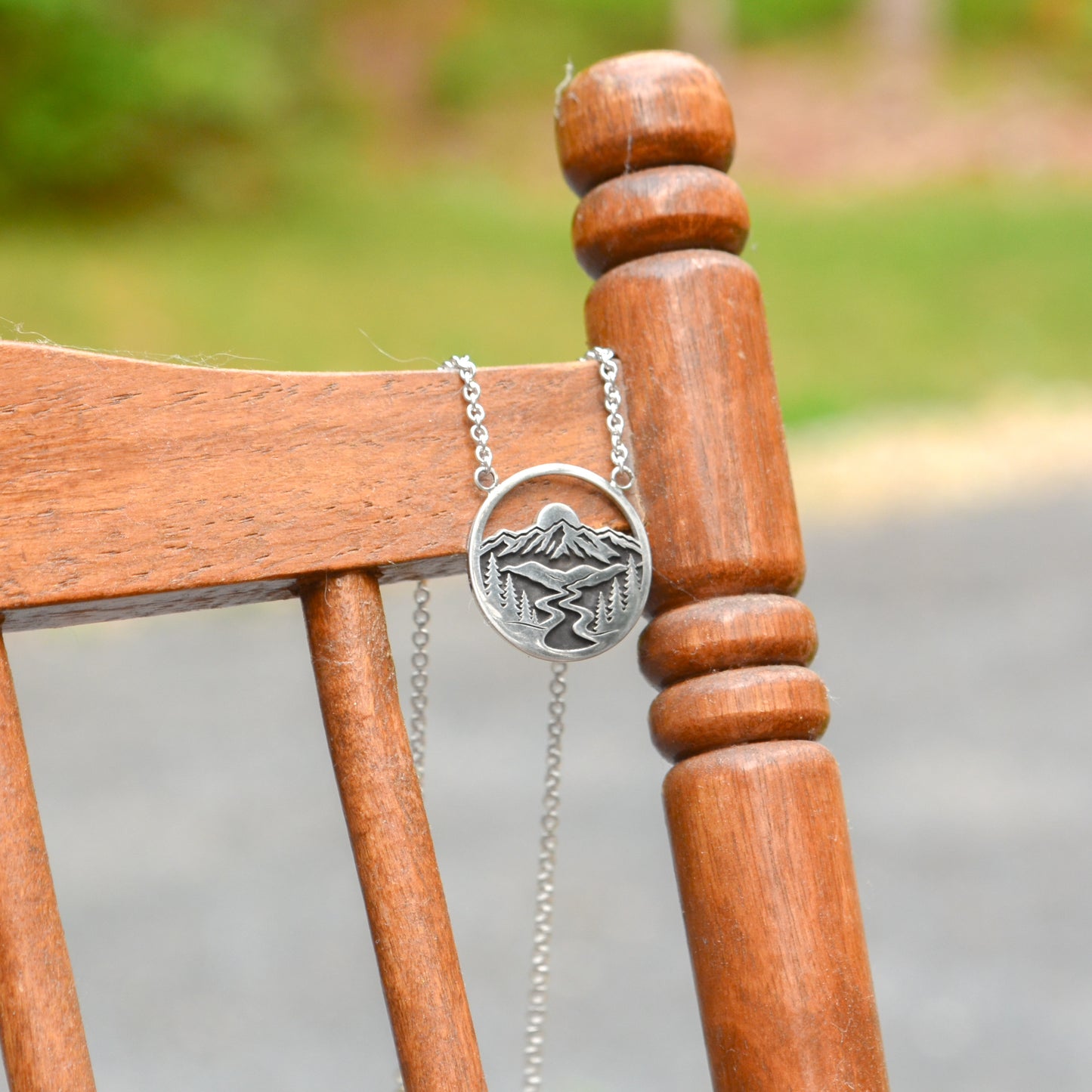 SS Mountain Range Necklace - 18"