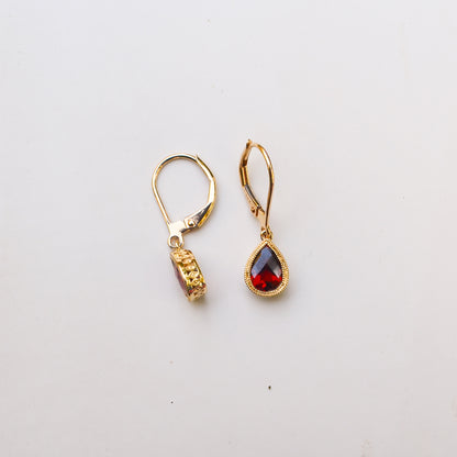 14kY 1.87cttw Garnet Earring TEA7592NGA