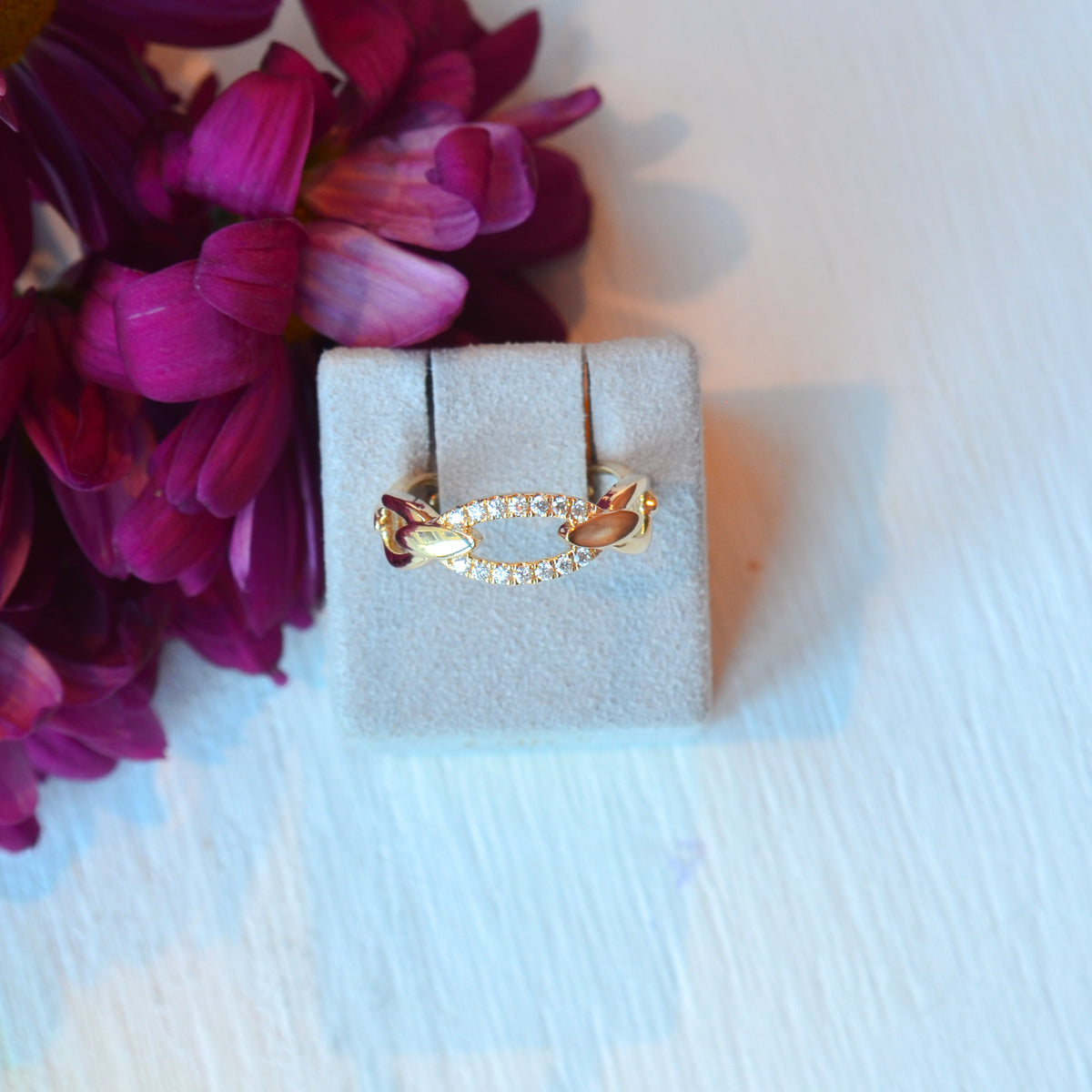 14kY .17cttw Diamond Link Ring SC55024785 - 7