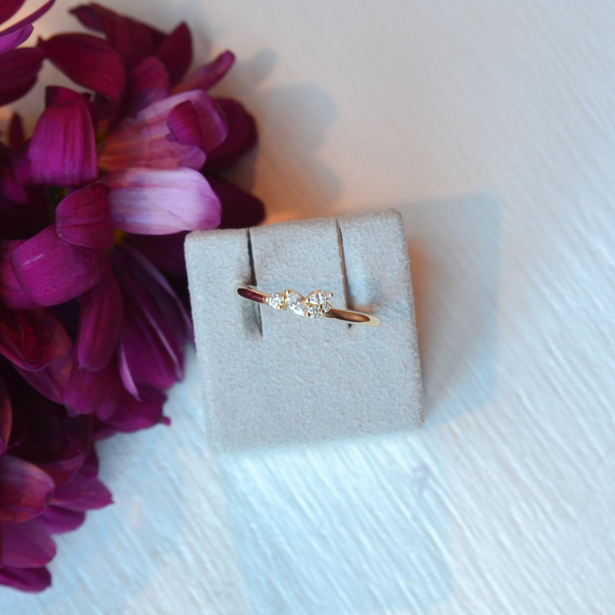 14kY 1/6cttw Diamond Stackable Ring 124079-7