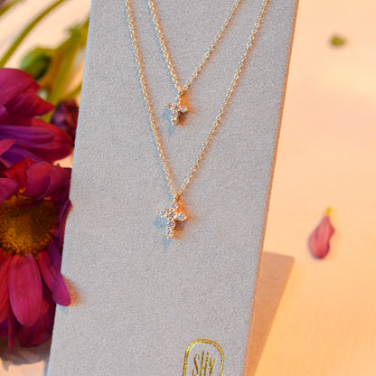 14kY .25cttw Diamond Cross Necklace SC55021394