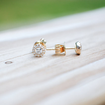 14kY .24cttw Diamond Halo Stud SC55002600