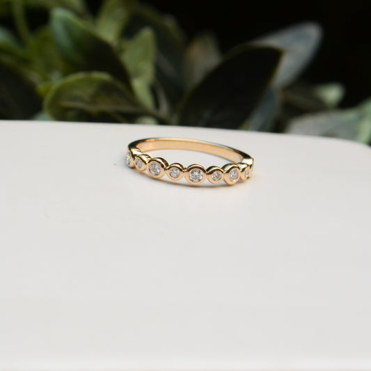 14kY .27cttw Diamond Bezel Ring SC55008192 - 7