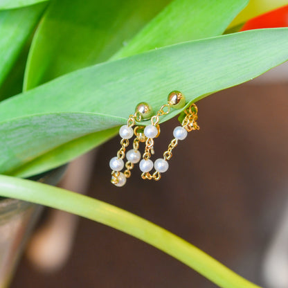 14kY Gold Ball W/FP Earring 01/021FP