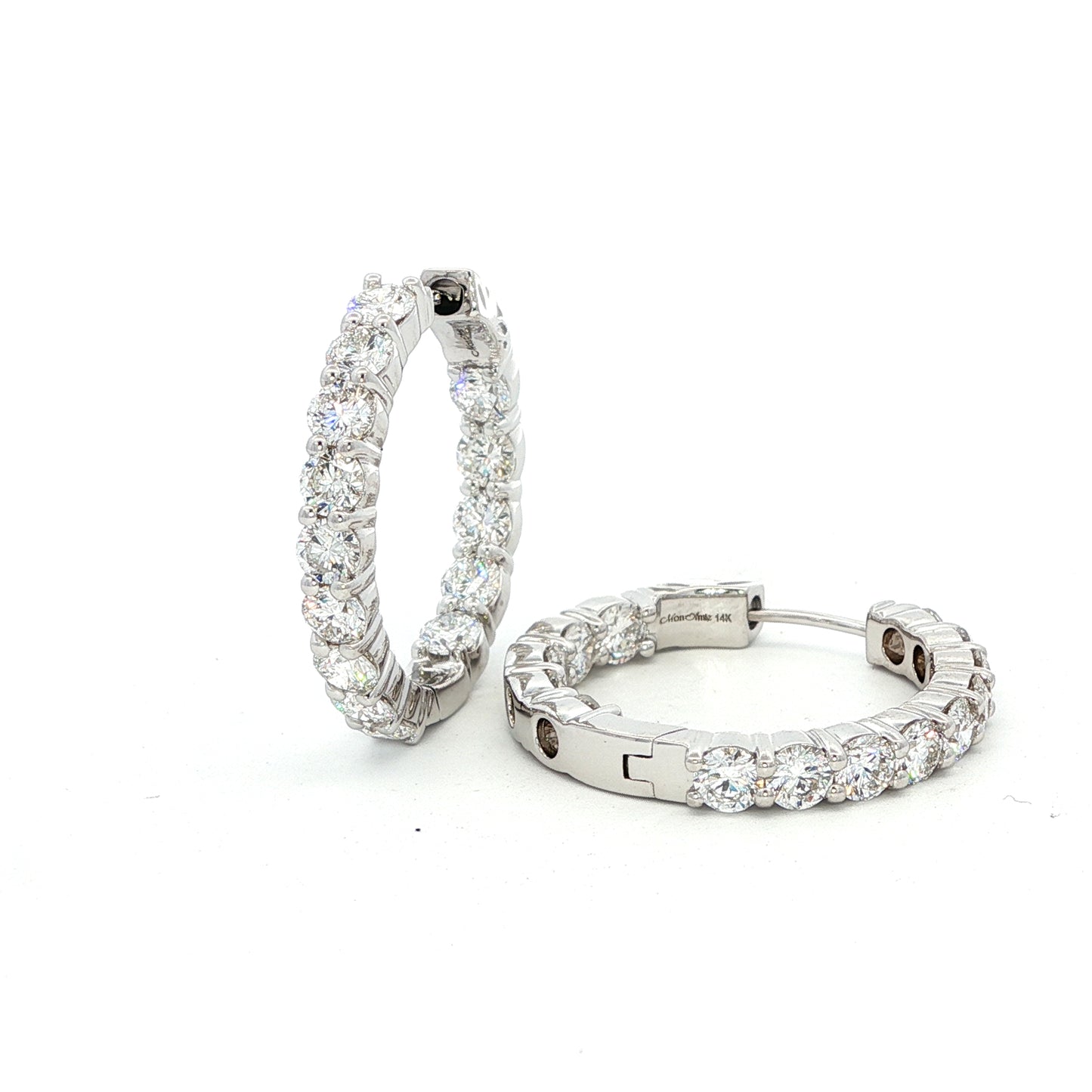 14kW 3.55cttw Diamond Hoop E0052