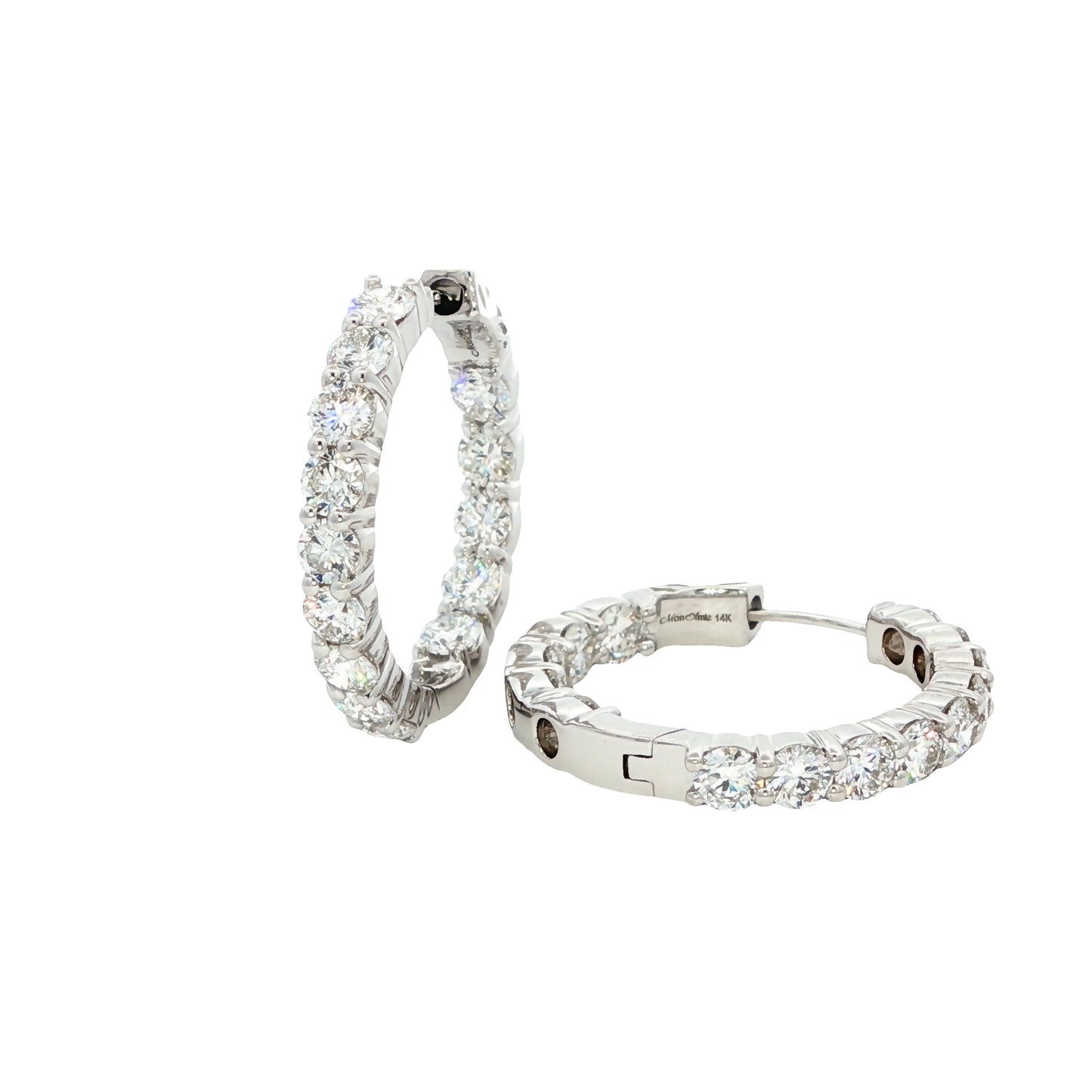 14kW 3.55cttw Diamond Hoop E0052