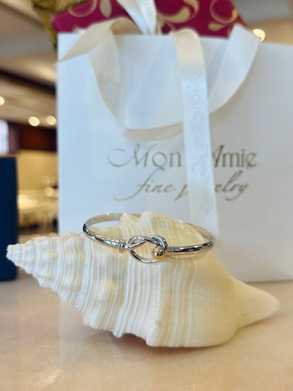 SS/YG Love Knot & Bead Bracelet NBT030-70