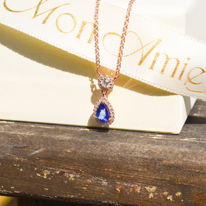 14kR .58ct Sapphire .16cttw Dia Necklace SC55008589