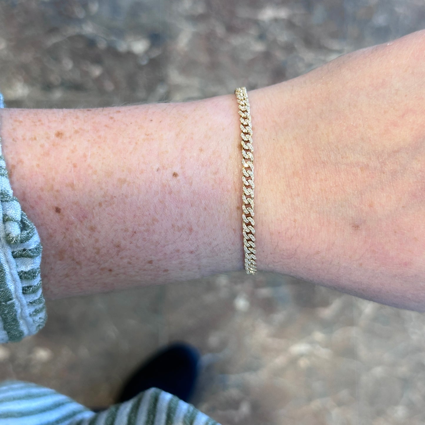 14kY .84cttw Diamond Curb Link Bracelet SC55022866