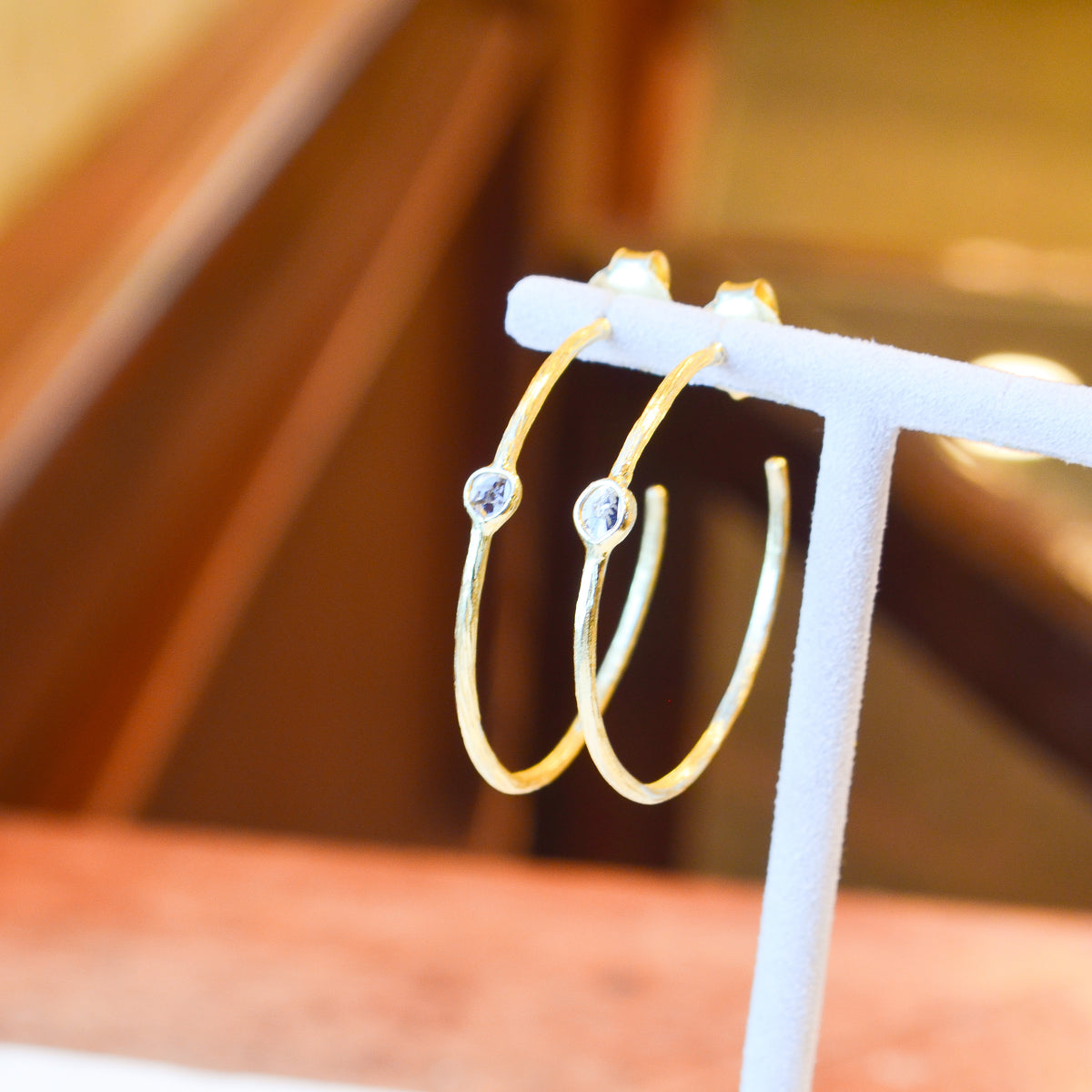 18k Vermeil .12cttw Diamond Hoop PE29 - 3096/ODI