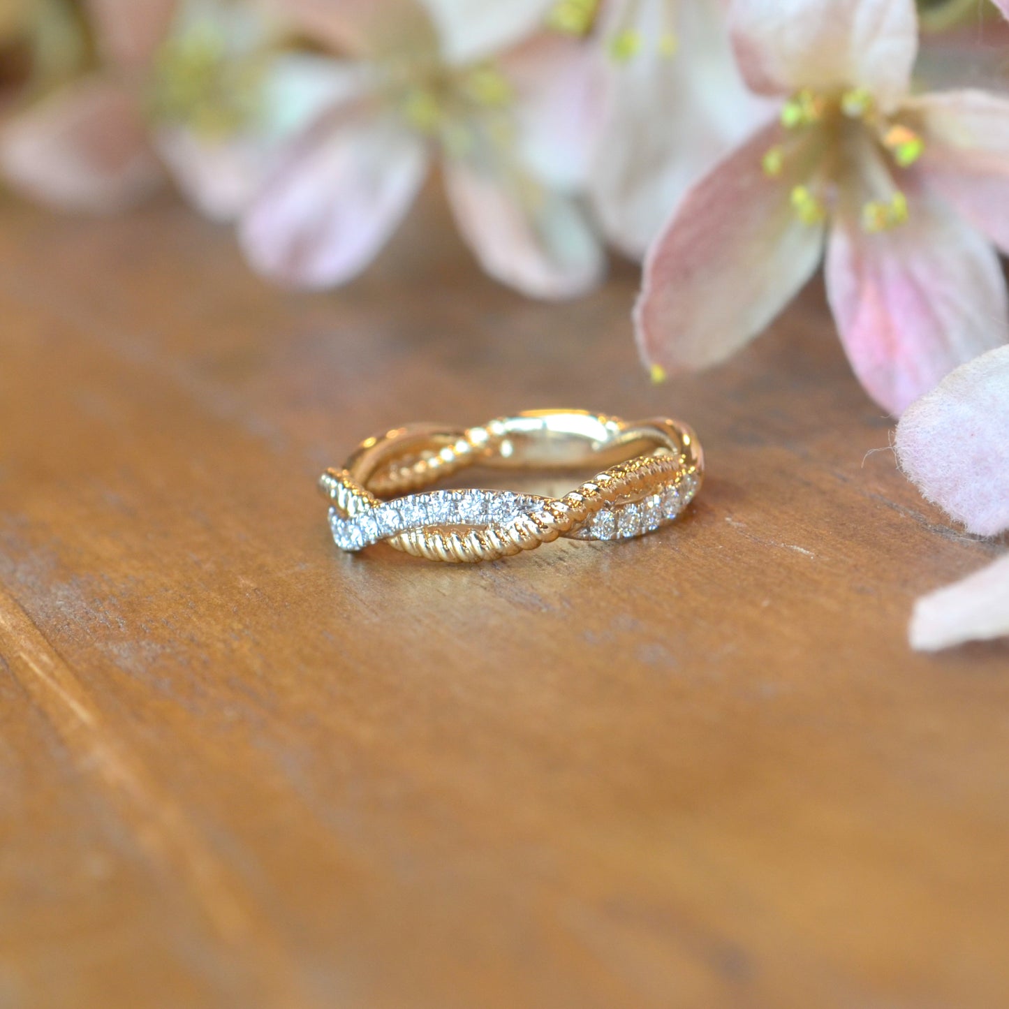 14kY/W .22cttw Diamond Twist Ring SC55026861RD - 7