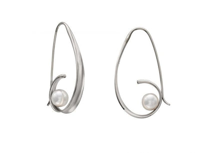 SS Crosswind White Pearl Earring EA30512P