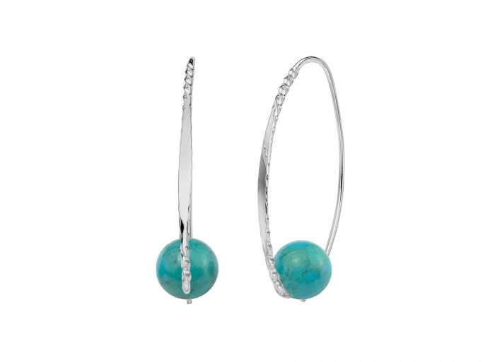 SS Turquoise Embrace Earring EA30612T