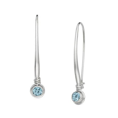 SS Jazzy w/ Blue Topaz Earring EA43512BT