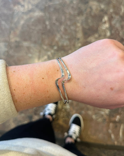 SS Double Wave Bracelet NB3005-70