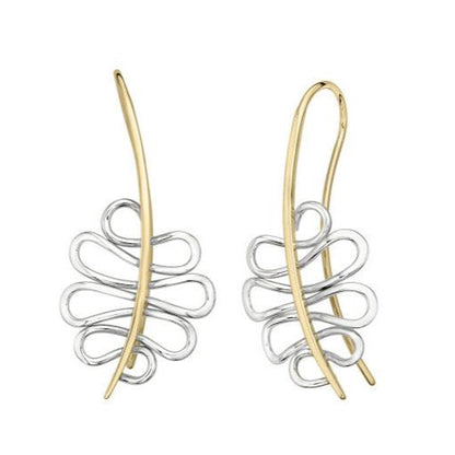 SS/YG Flutter Earring EA91742