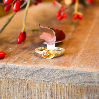 14kY .78ct Citrine .02cttw Diamond Ring AR77575CT - 220Y