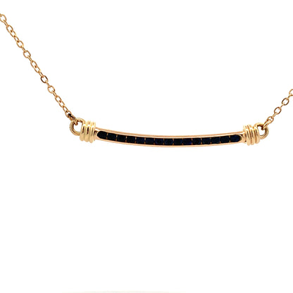 14kY .30cttw Blue Sapphire Signature Necklace NE16622D-18"