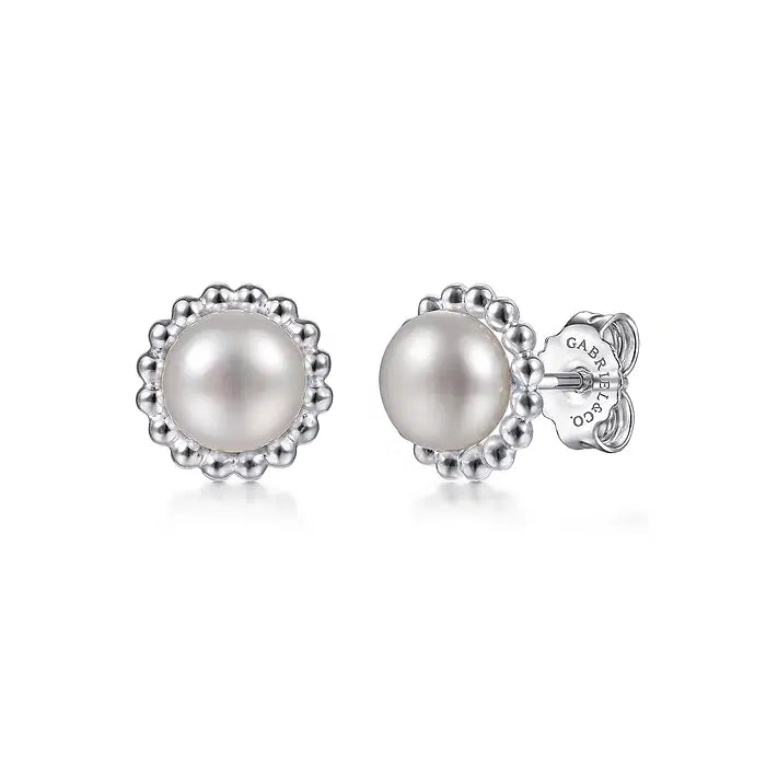 SS Pearl Stud Earrings EG14019SVJPL