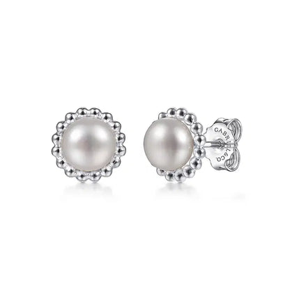 SS Pearl Stud Earrings EG14019SVJPL