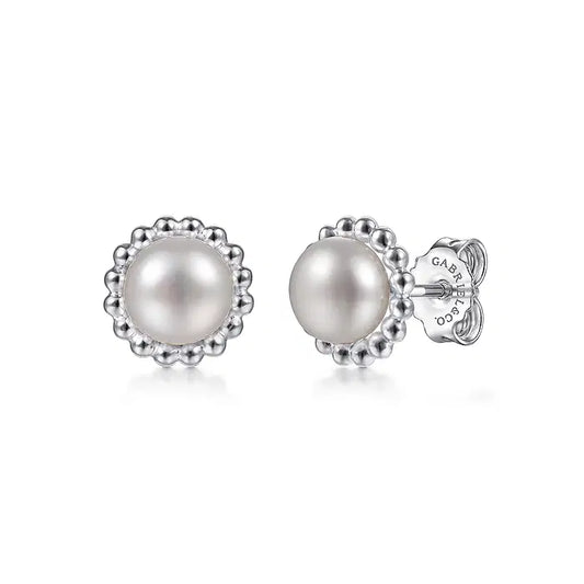 SS Pearl Stud Earrings EG14019SVJPL