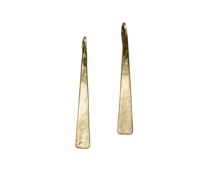 14kY Hammered Taper Earring EA76022