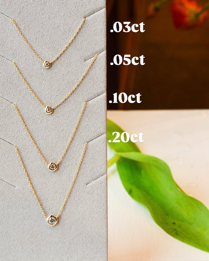 14kR .03ct Dia Bezel Necklace SC55003233