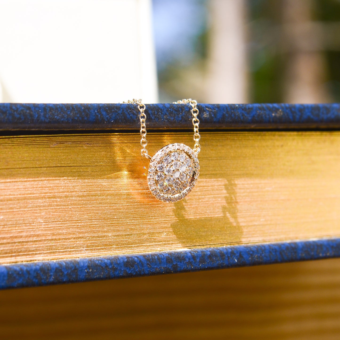 14kY .27cttw Diamond Pavé Circle Necklace SC55005171