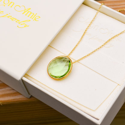 18k Vermeil Green Amethyst Necklace CGF-129-008AVO