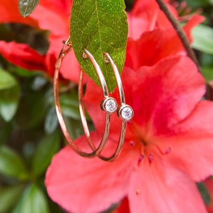 14kR .14ct Diamond Bezel Hoop SC55006065