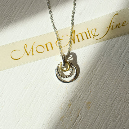 SS/14kY Multi-Circle Drop Necklace NK8183MZJJJ