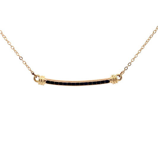 14kY .30cttw Blue Sapphire Signature Necklace NE16622D-18"