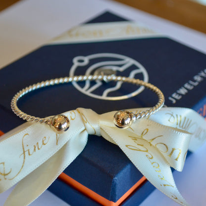 SS/YG Twist Cuff Bracelet ZB5412-70