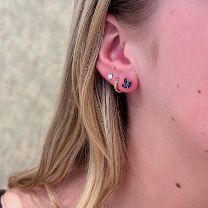 14kY Marquise Blue Sapphire Studs 688828