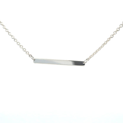 SS Bar Necklace NE16011HS
