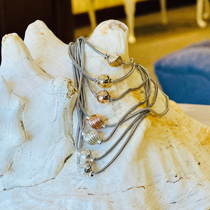 SS CZ Bead Anklet SA5462-10