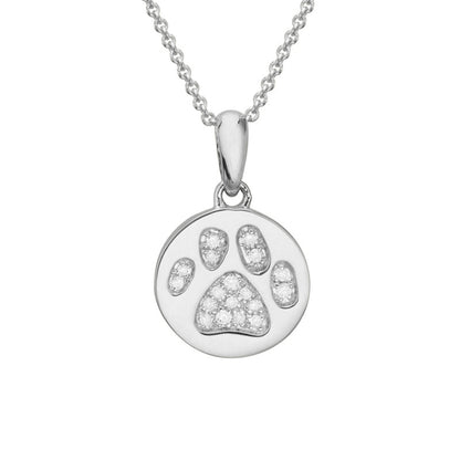 14kW .06ct Dia Paw Necklace GNH88LTW06