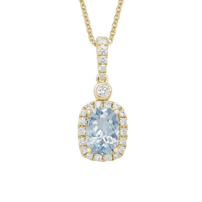 14kY .89ct Aquamarine .21cttw Diamond Necklace GNL84LDYDAQ-06