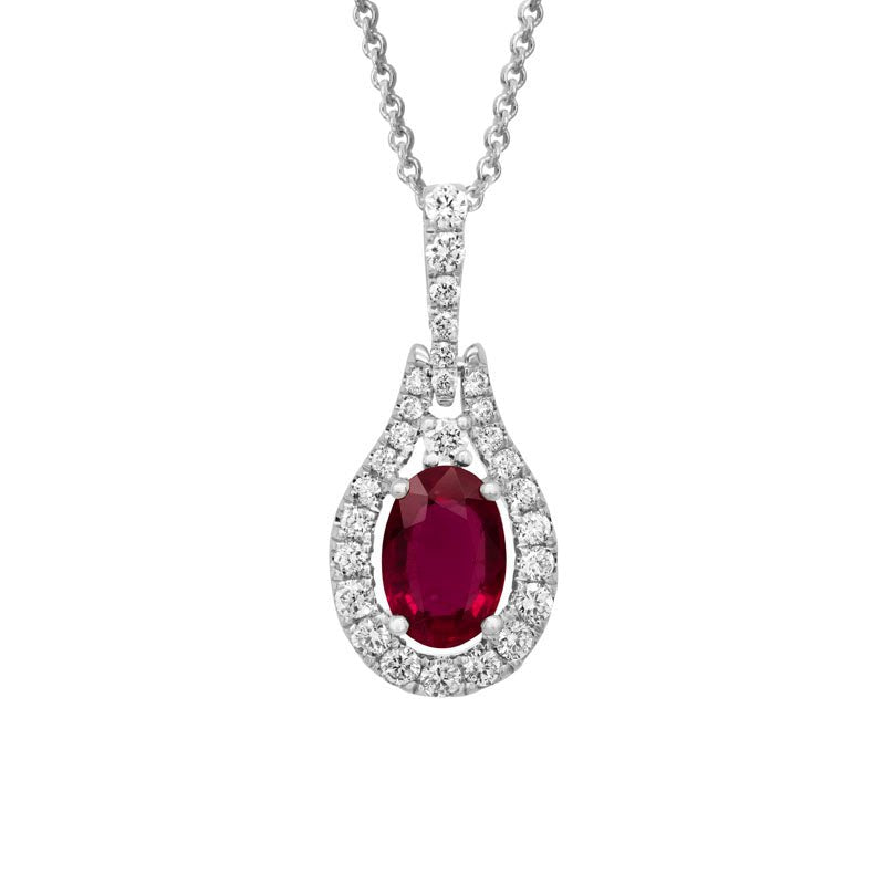 14kW .47ct Ruby .19cttw Diamond Necklace GNM02NVWDRU-02