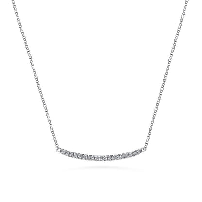 14kW .20cttw Diamond Bar Necklace NK4273W45JJ-16-18