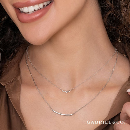 14kW .20cttw Diamond Bar Necklace NK4273W45JJ-16-18