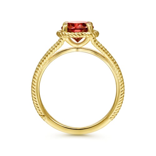 14kY 1.38ct Garnet Rope Ring LR51982Y4JGN-7