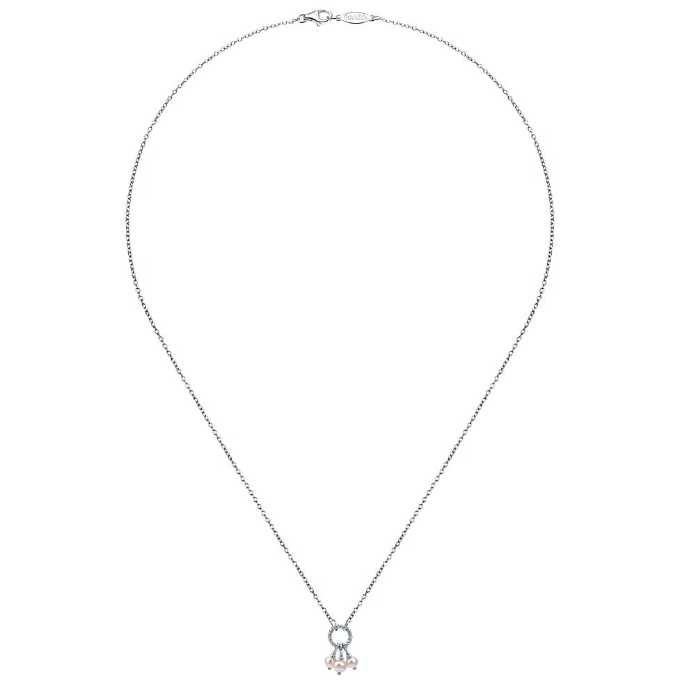 SS Pearl Necklace NK2796SVJPL-18"
