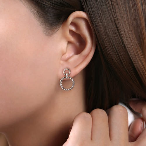 SS Beaded Drop Earrings EG14191SVJJJ
