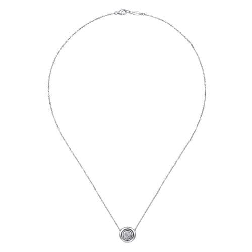 SS .11cttw Diamond Cluster Beaded Necklace NK3887SV5JJ
