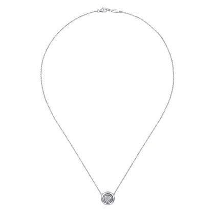 SS .11cttw Diamond Cluster Beaded Necklace NK3887SV5JJ