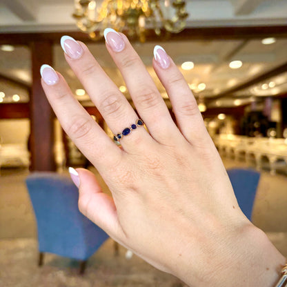 14kY 5.04cttw Sapphire Slice Eternity Ring RZ6700 - 8