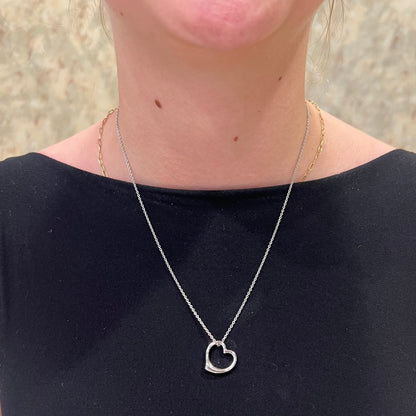 SS 17mm Heart Necklace SN482ZT